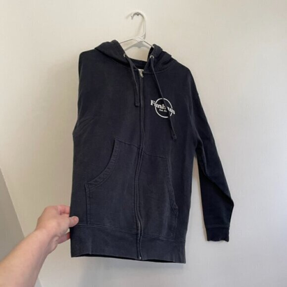 ROOSTER TEETH FUNHAUS Mens Navy Blue Double Sided Full Zip Hoodie Sweatshirt M - Picture 9 of 15